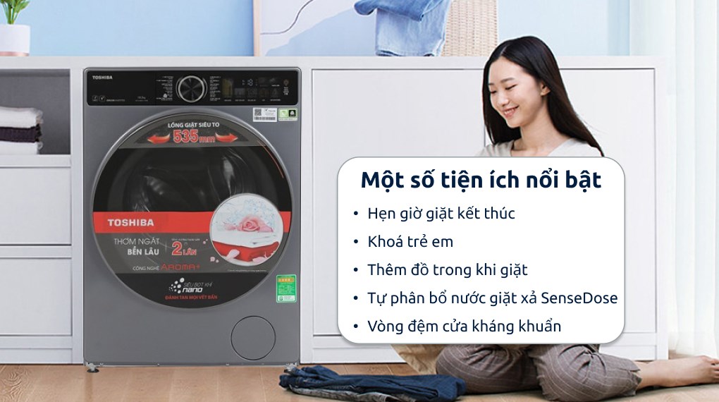 Máy giặt Toshiba Inverter 10.5 kg TW-T25BZU115MWV(MG)
