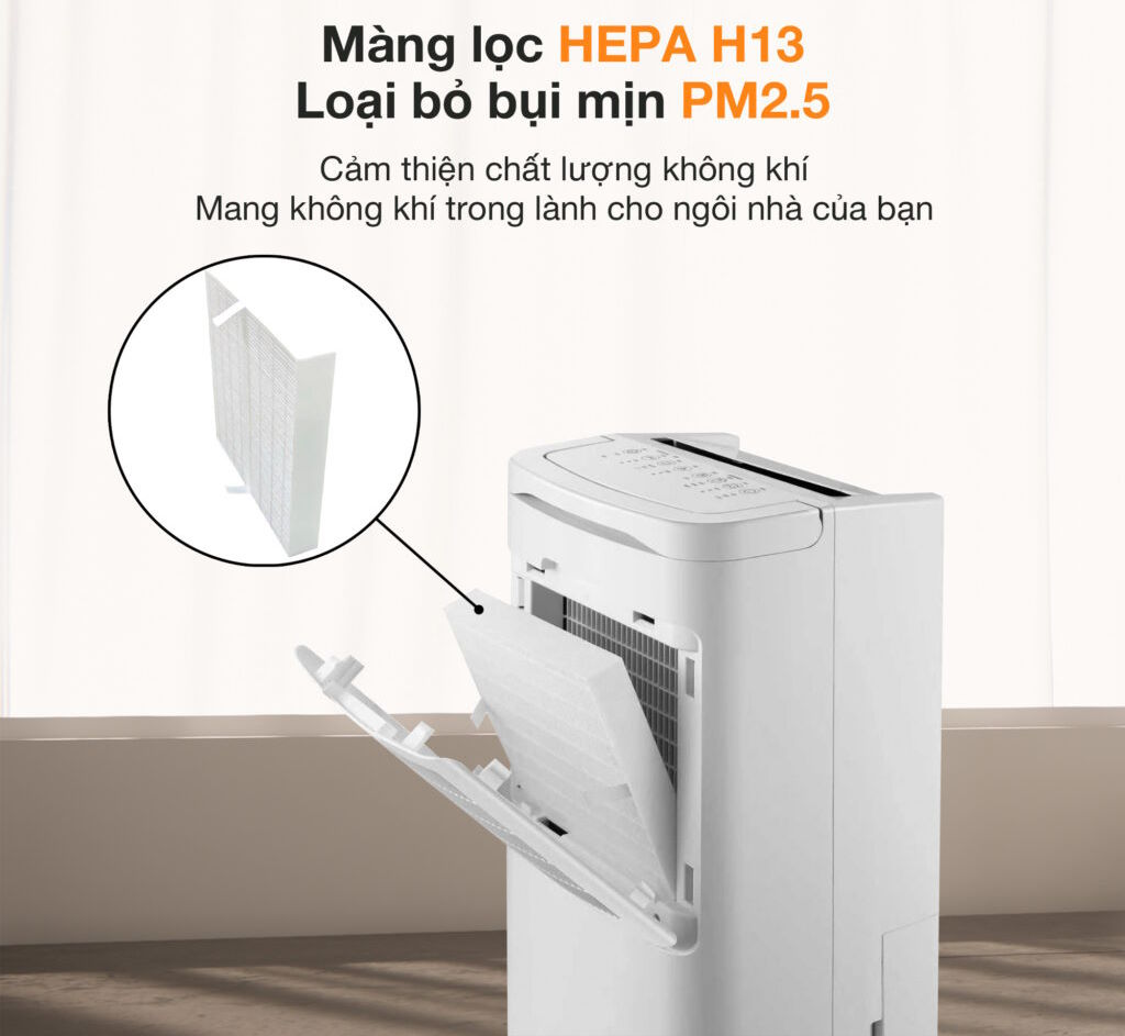 Máy hút ẩm kết hợp lọc không khí Lumias D6S-26L