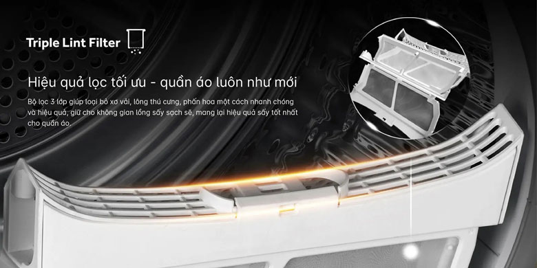 Máy sấy bơm nhiệt Aqua 10kg AQH-H1000J PS