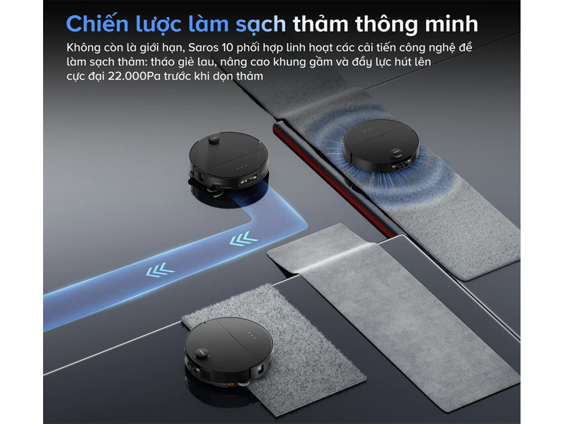 Robot hút bụi lau nhà Roborock Saros 10