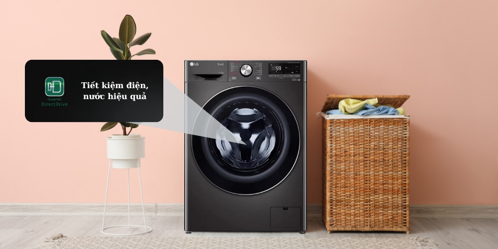 Máy giặt sấy LG Inverter giặt 11 kg - sấy 7 kg FV1411D4B