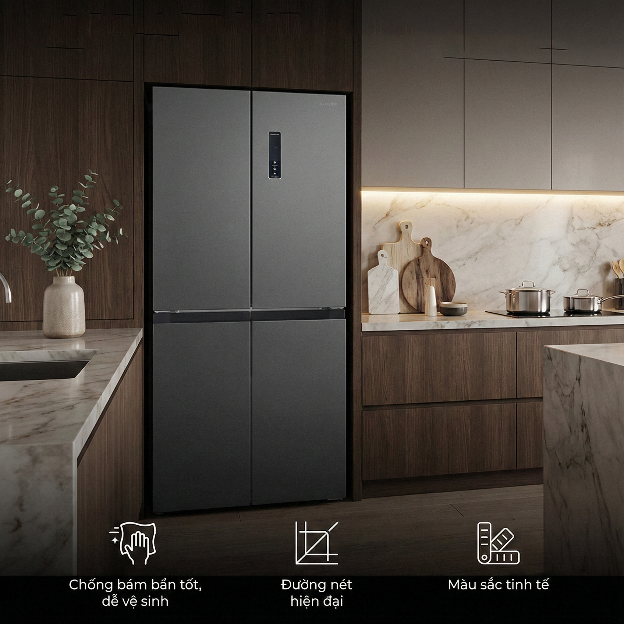 Tủ lạnh Sharp Inverter Multi Door 421 lít SJ-FXP510V-MG