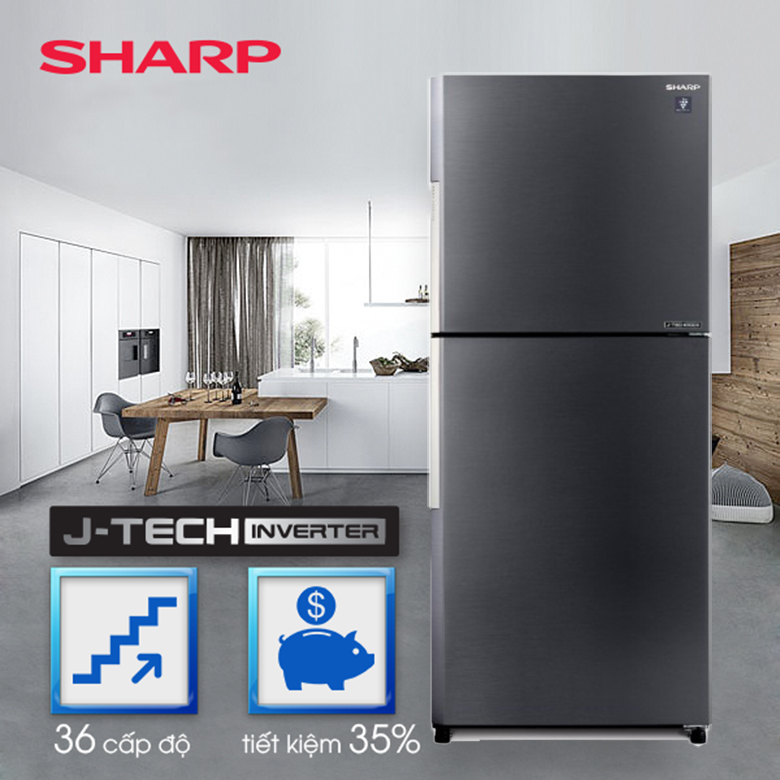 Tủ lạnh Sharp Inverter 471 lít SJ-XP500AE-DS