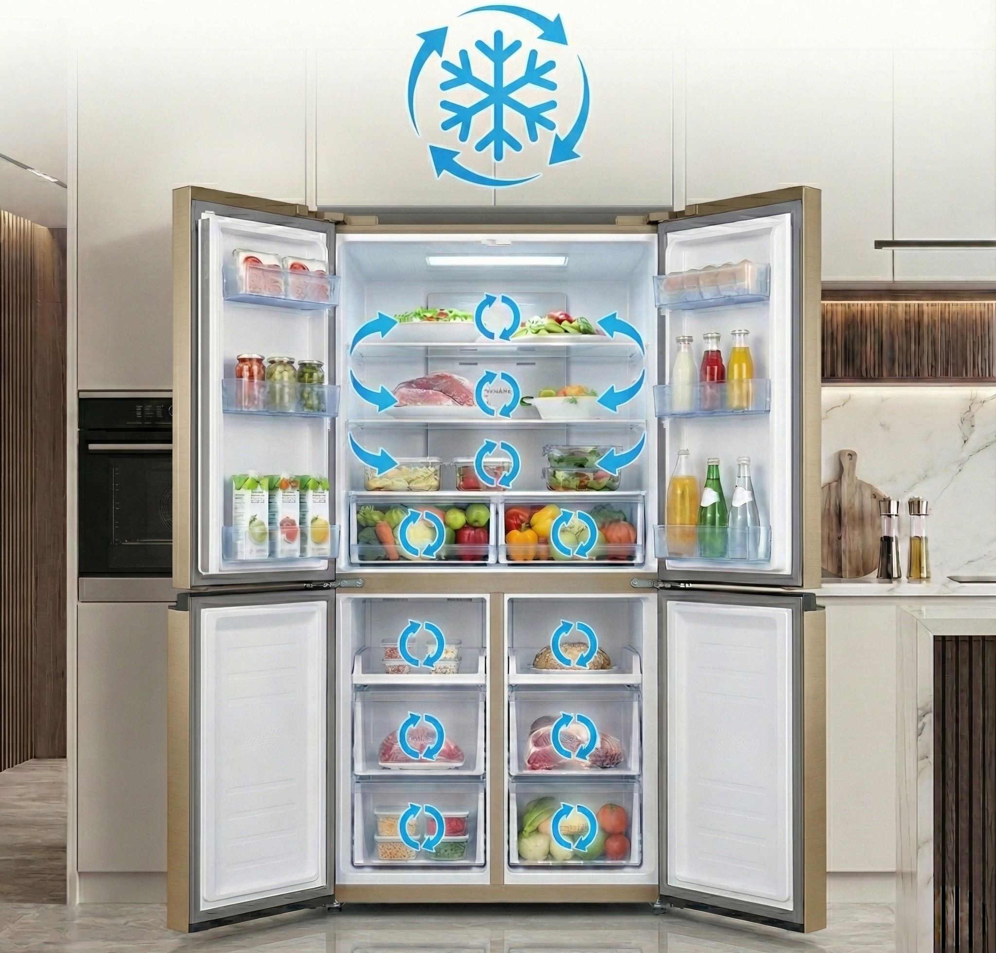 Tủ lạnh Sharp Inverter Multi Door 421 lít SJ-FXP510VG-CH Tủ lạnh Sharp Inverter Multi Door 421 lít SJ-FXP510VG-CH