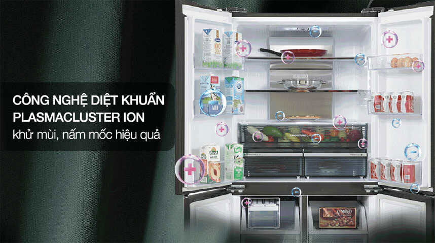 Tủ lạnh Sharp Inverter 611 lít Multi Door SJ-FXPI700VG-BK Tủ lạnh Sharp Inverter 611 lít Multi Door SJ-FXPI700VG-BK