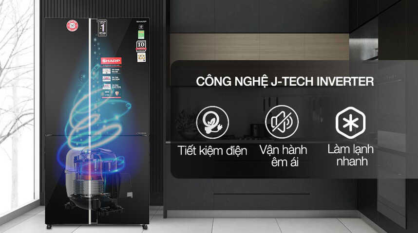 Tủ lạnh Sharp Inverter 611 lít Multi Door SJ-FXPI700VG-BK Tủ lạnh Sharp Inverter 611 lít Multi Door SJ-FXPI700VG-BK