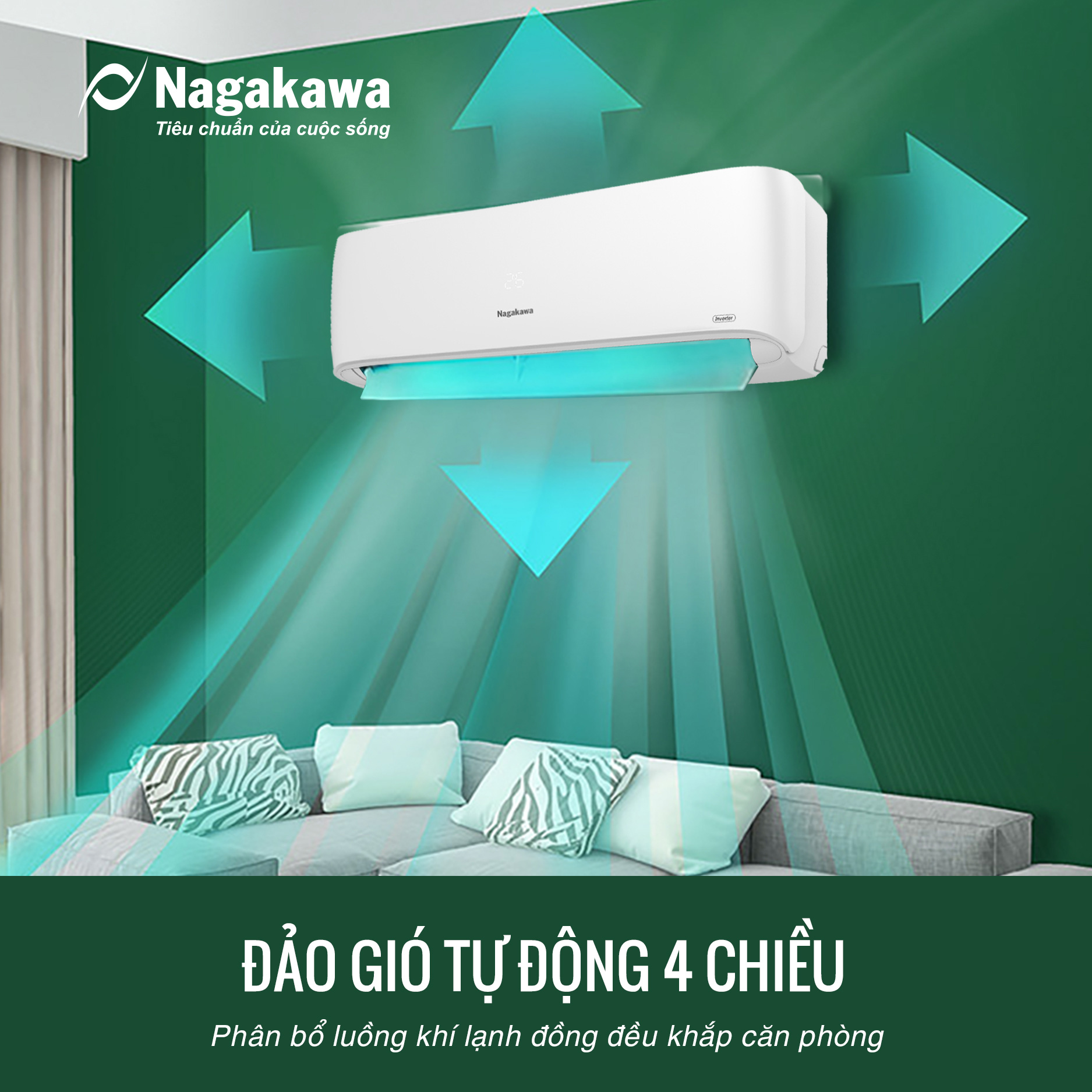 Điều hòa Nagakawa 2 chiều Inverter 24000BTU NIS-A24R2H11