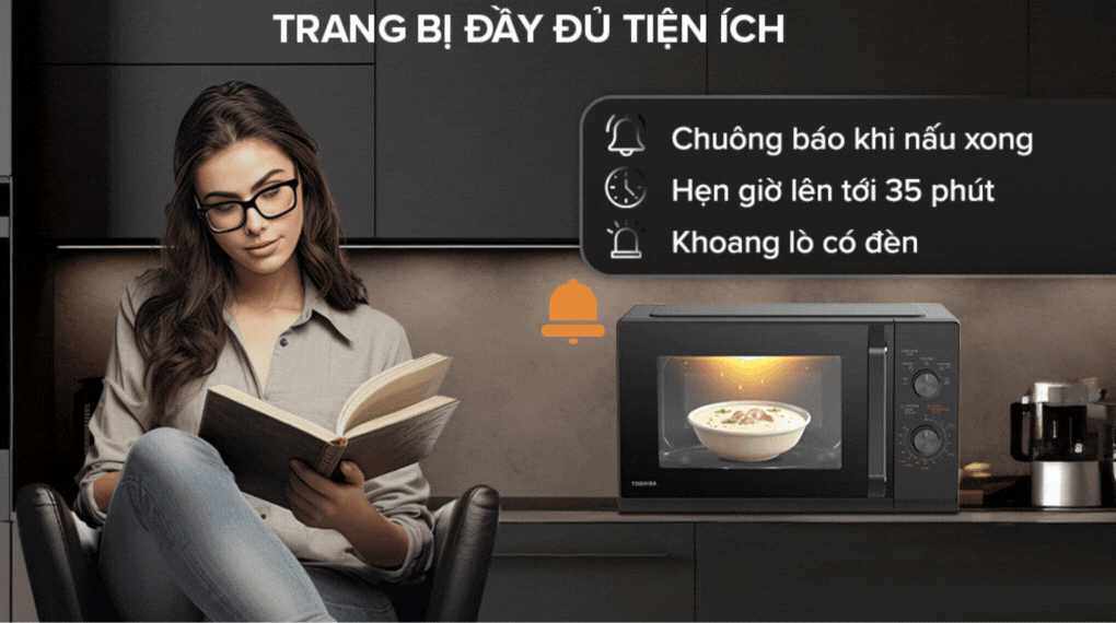 Lò vi sóng Toshiba MW3-MM25PE(BK) 25 lít