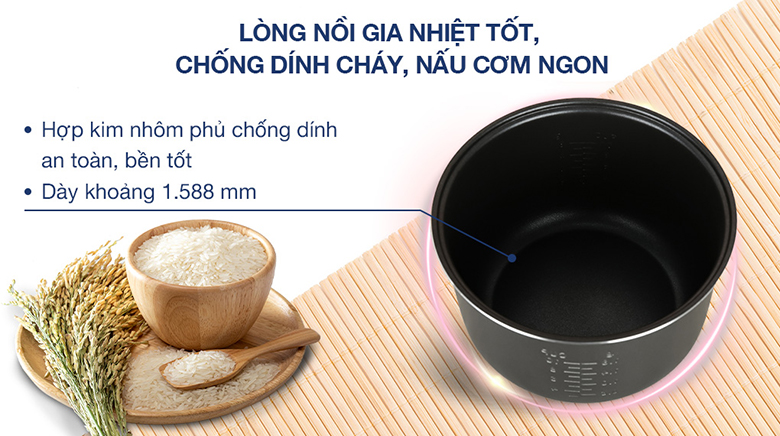 Nồi cơm nắp gài Panasonic 1.8 lít SR-MVN18FRAX