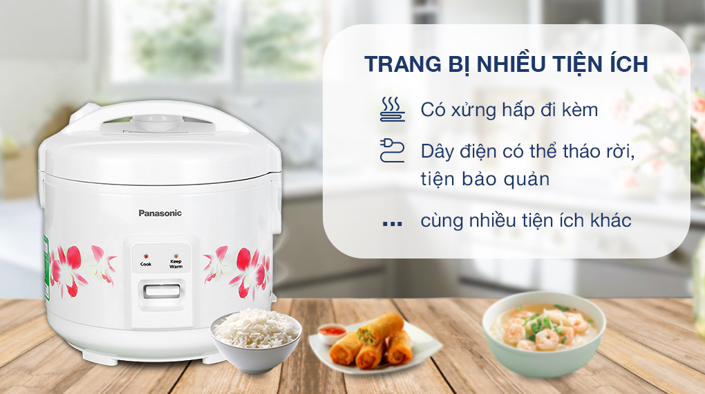 Nồi cơm điện nắp gài Panasonic 1 lít SR-MVN10FRAX