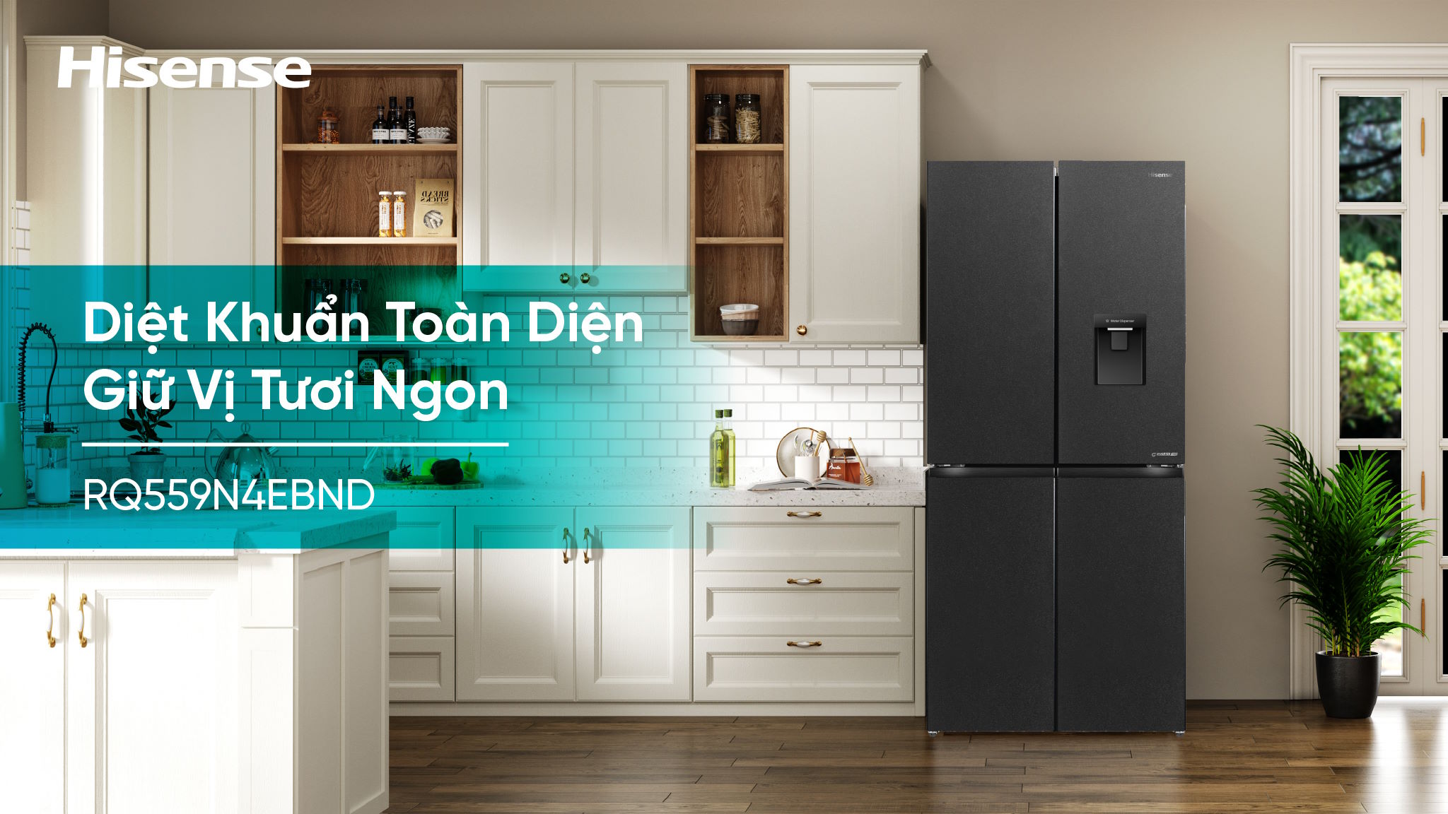 Tủ lạnh Hisense Inverter 427 lít Multi Door RQ559N4EBND