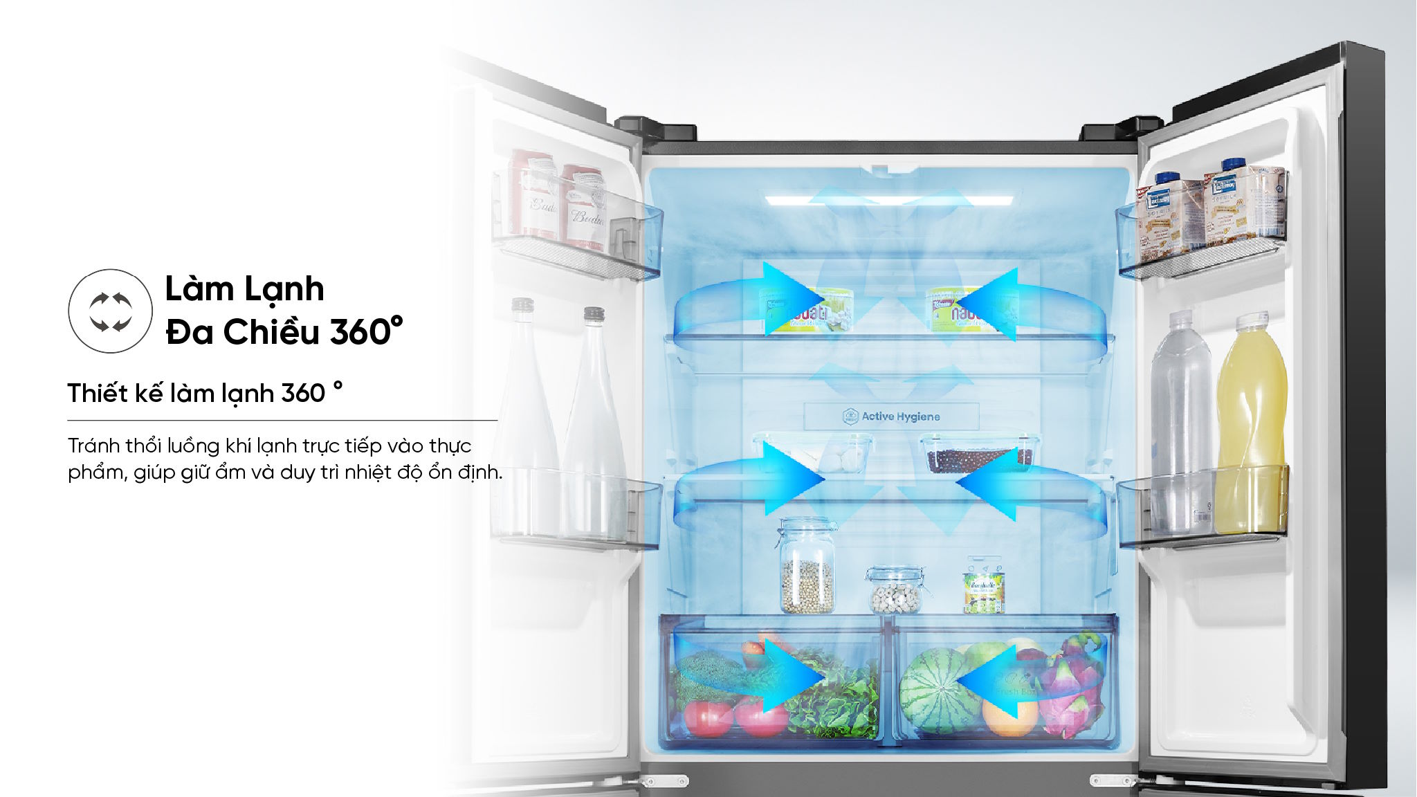 Tủ lạnh Hisense Inverter 427 lít Multi Door RQ559N4EBND