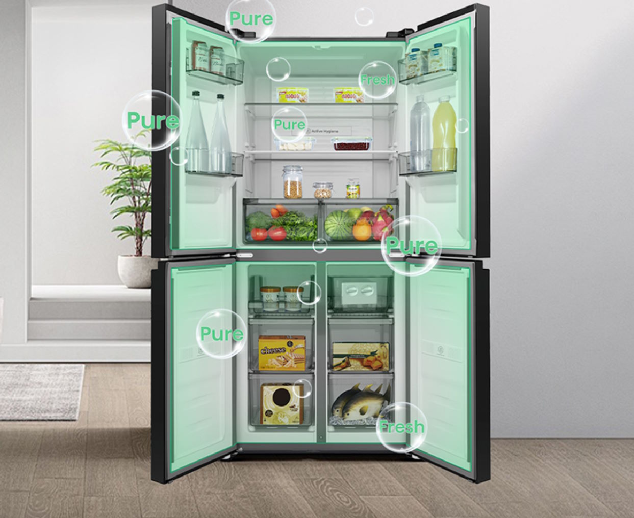 Tủ lạnh Hisense Inverter 427 lít Multi Door RQ559N4EBND