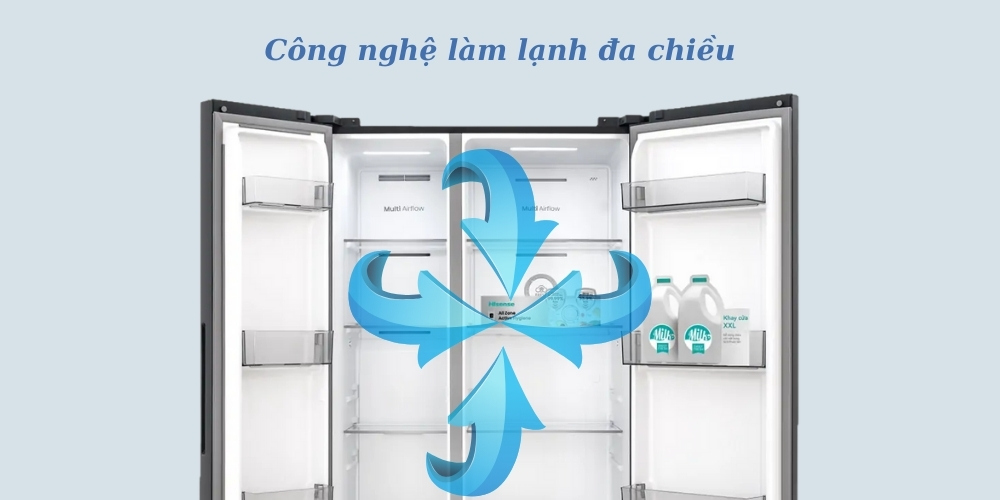 Tủ lạnh Hisense Inverter 544 lít RS708N4EBU