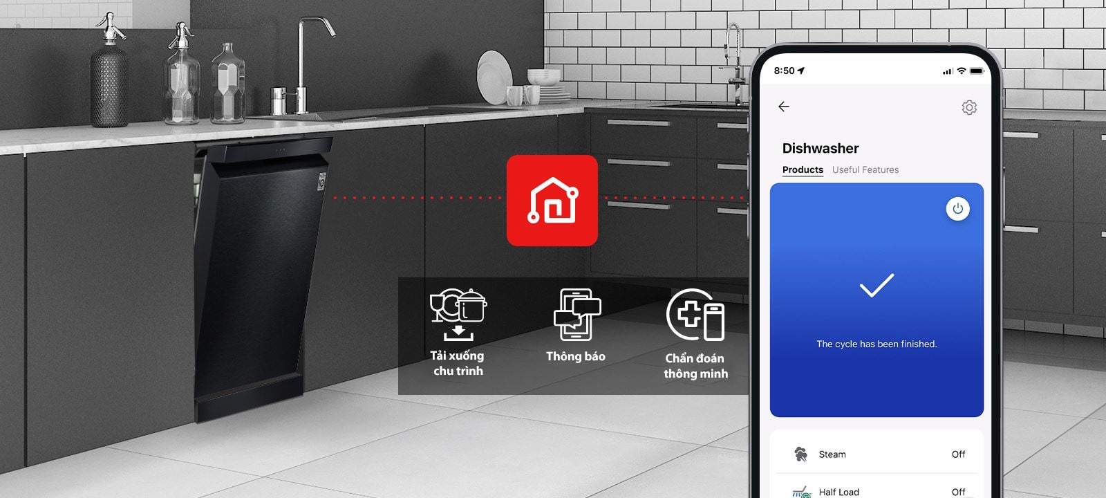 Máy rửa bát độc lập LG LDN14BLA5