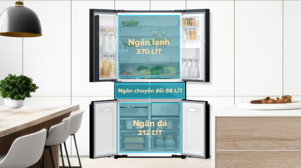 Tủ lạnh Panasonic Inverter 650 lít PRIME+ Edition Multi Door NR-WY720ZMMV Tủ lạnh Panasonic Inverter 650 lít PRIME+ Edition Multi Door NR-WY720ZMMV