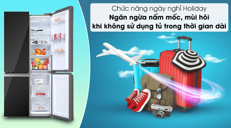 Tủ lạnh Aqua Inverter 549 lít Multi Door AQR-IG636FM(GB)
