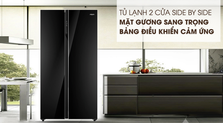 Tủ lạnh Aqua Inverter 602 lít Side By Side AQR-IG696FS GB