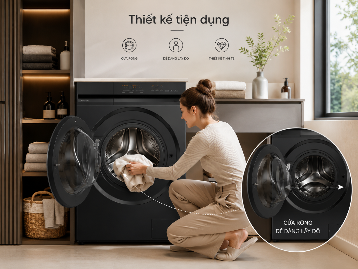 Máy giặt Panasonic Inverter 12 kg NA-24VDG1BVT