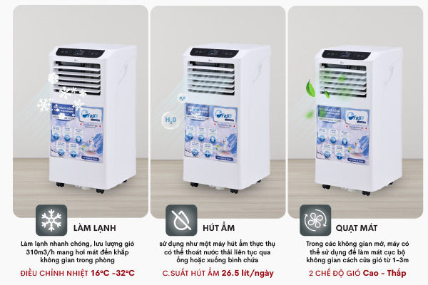 Điều hòa di động thông minh FujiE MPAC10