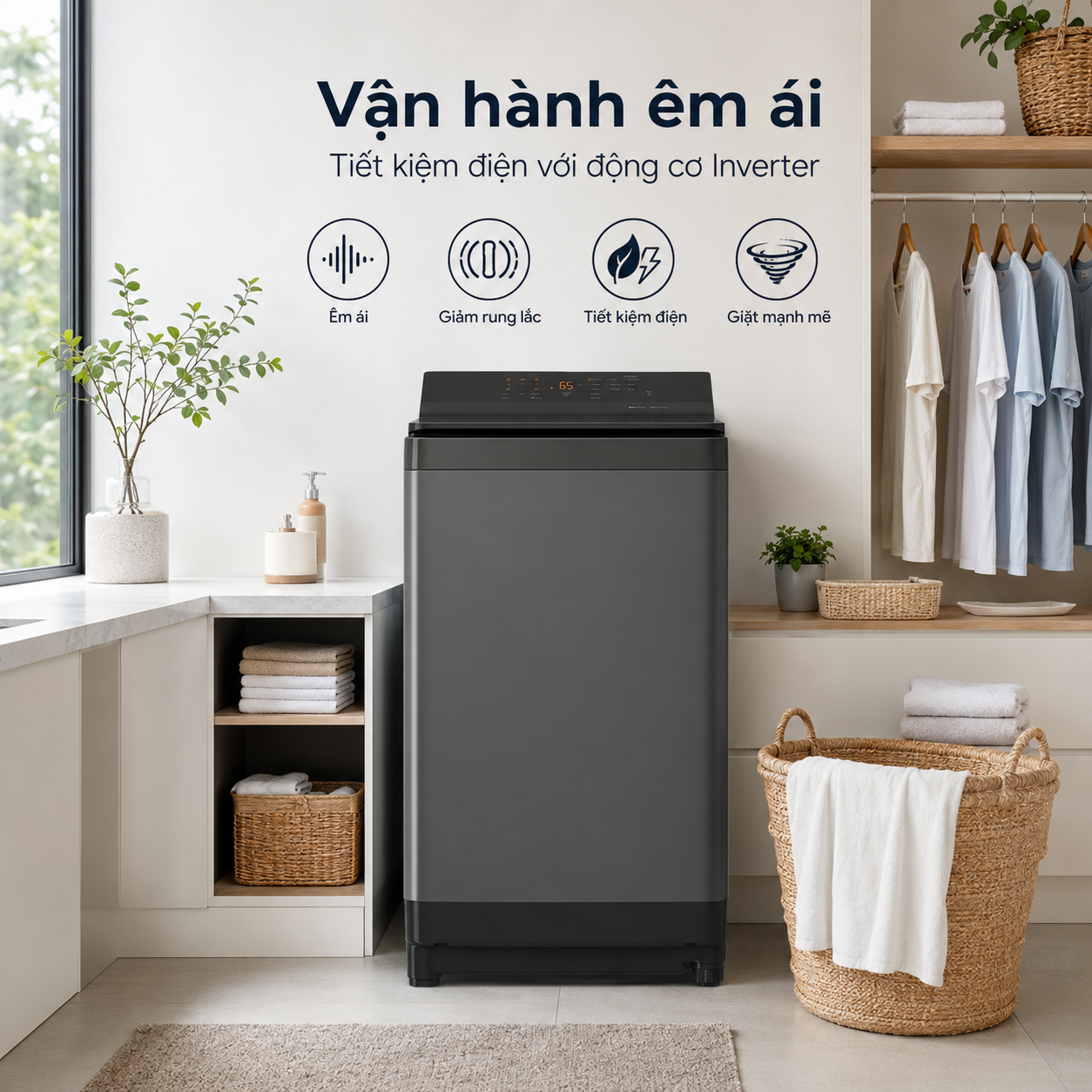 Máy giặt Panasonic Inverter 9 kg NA-FJ90X1DV