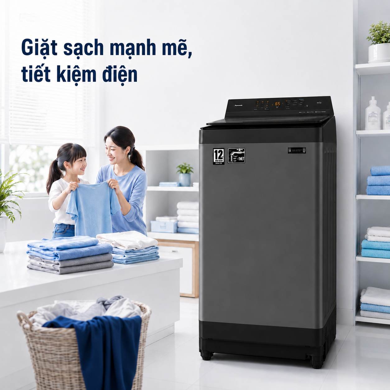 Máy giặt Panasonic Inverter 9 kg NA-FJ90X1DV