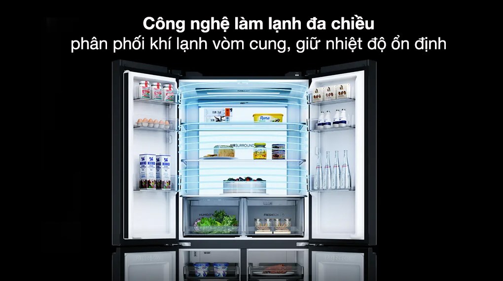 Tủ lạnh Aqua Inverter 660 lít Multi Door AQR-M727XA(GS)U1 Tủ lạnh Aqua Inverter 660 lít Multi Door AQR-M727XA(GS)U1