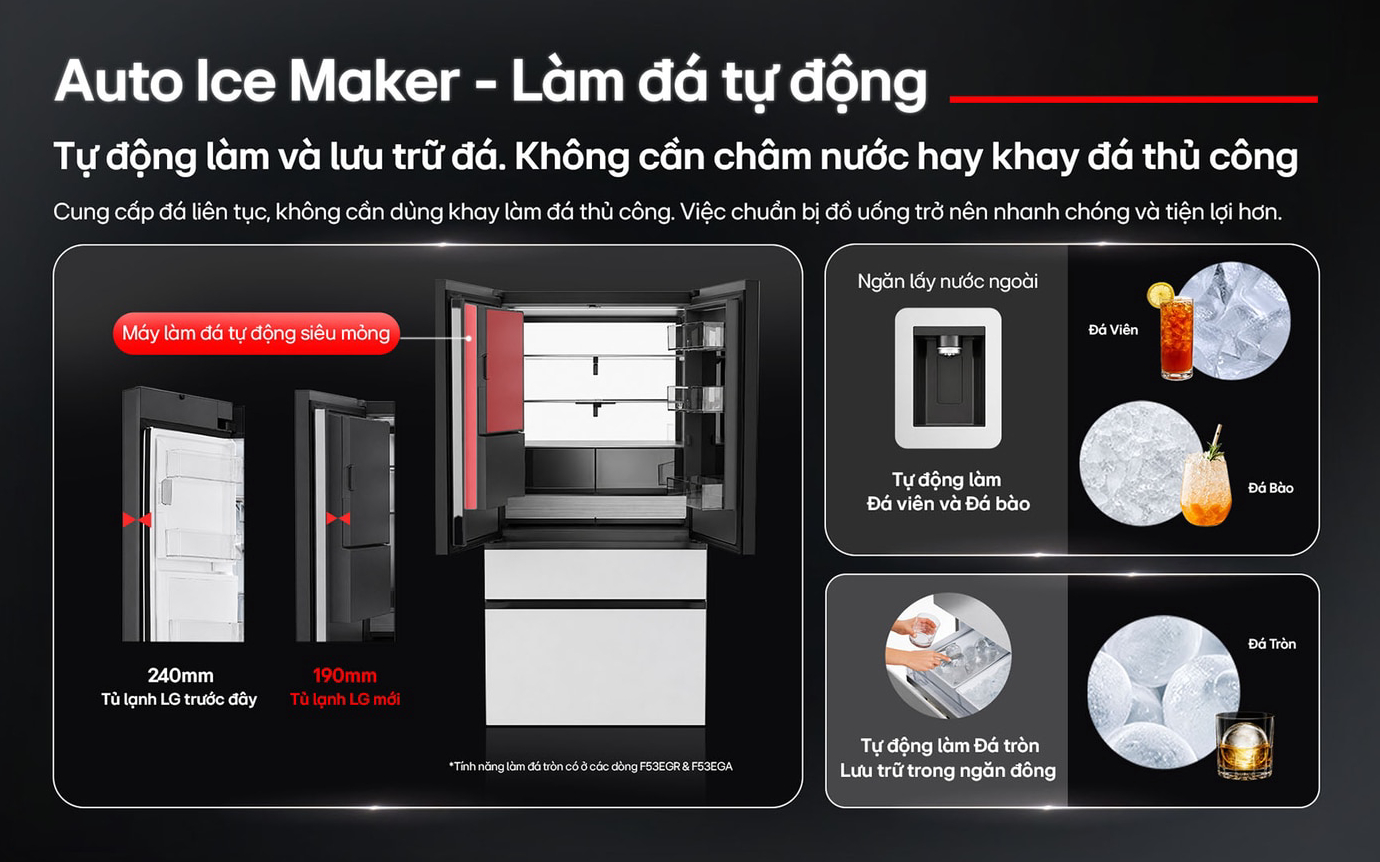 Tủ lạnh LG Inverter 603 lít Multi Door InstaView F53EGR Tủ lạnh LG Inverter 603 lít Multi Door InstaView F53EGR
