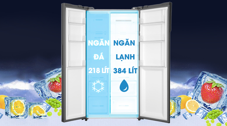Tủ lạnh Aqua Inverter 602 lít Side By Side AQR-IG696FS GB