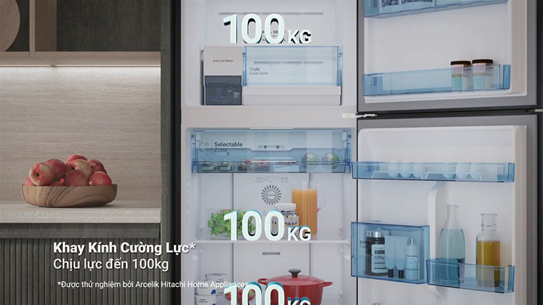 Tủ lạnh Hitachi Inverter 407 lít HRTN6443SAGBKVN Tủ lạnh Hitachi Inverter 407 lít HRTN6443SAGBKVN