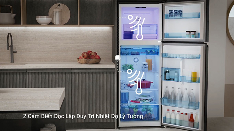 Tủ lạnh Hitachi Inverter 407 lít HRTN6443SAGBKVN Tủ lạnh Hitachi Inverter 407 lít HRTN6443SAGBKVN
