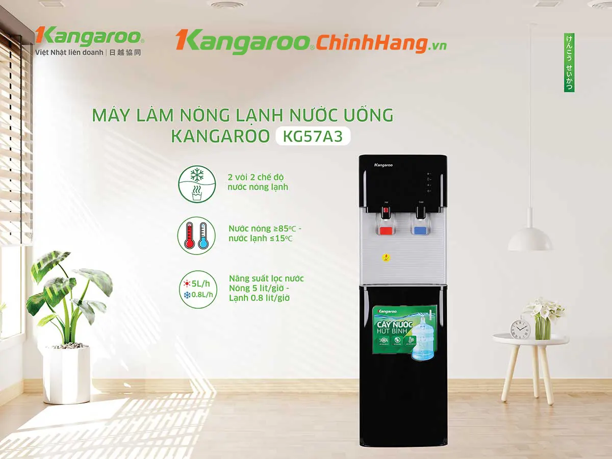 Cây nước nóng lạnh Kangaroo KG57A3
