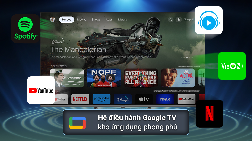 Google Tivi QLED Aqua 4K 55 inch AQT55S80EUX Google Tivi QLED Aqua 4K 55 inch AQT55S80EUX