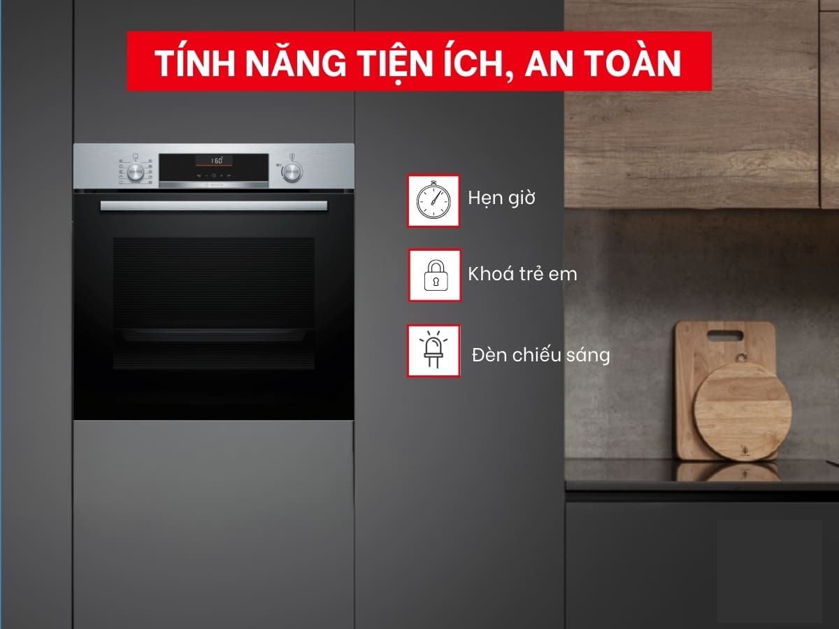 Lò nướng âm tủ Bosch HBG536ES3 Serie 6