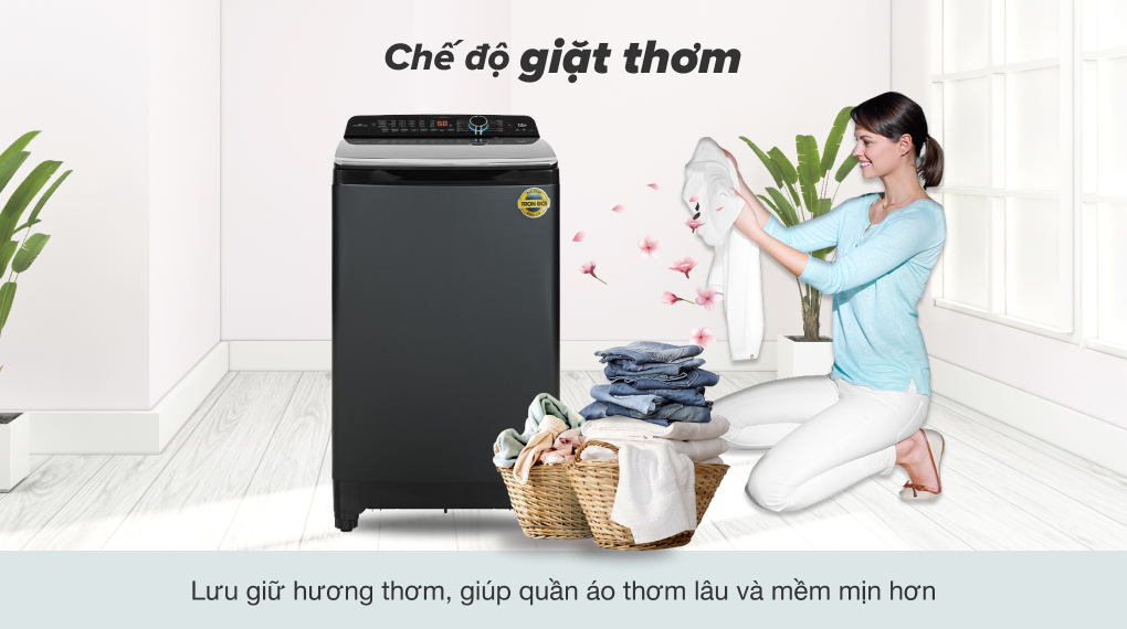 Máy giặt Aqua Inverter 12 kg AQW-DR120HT BK