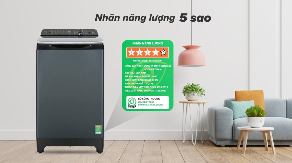 Máy giặt Aqua 12 kg AQW-FR120HT BK