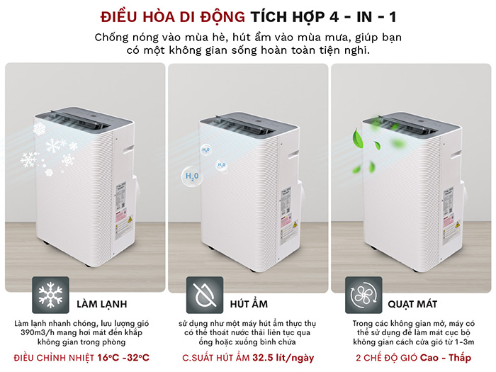 Điều hòa di động FujiHome PAC14